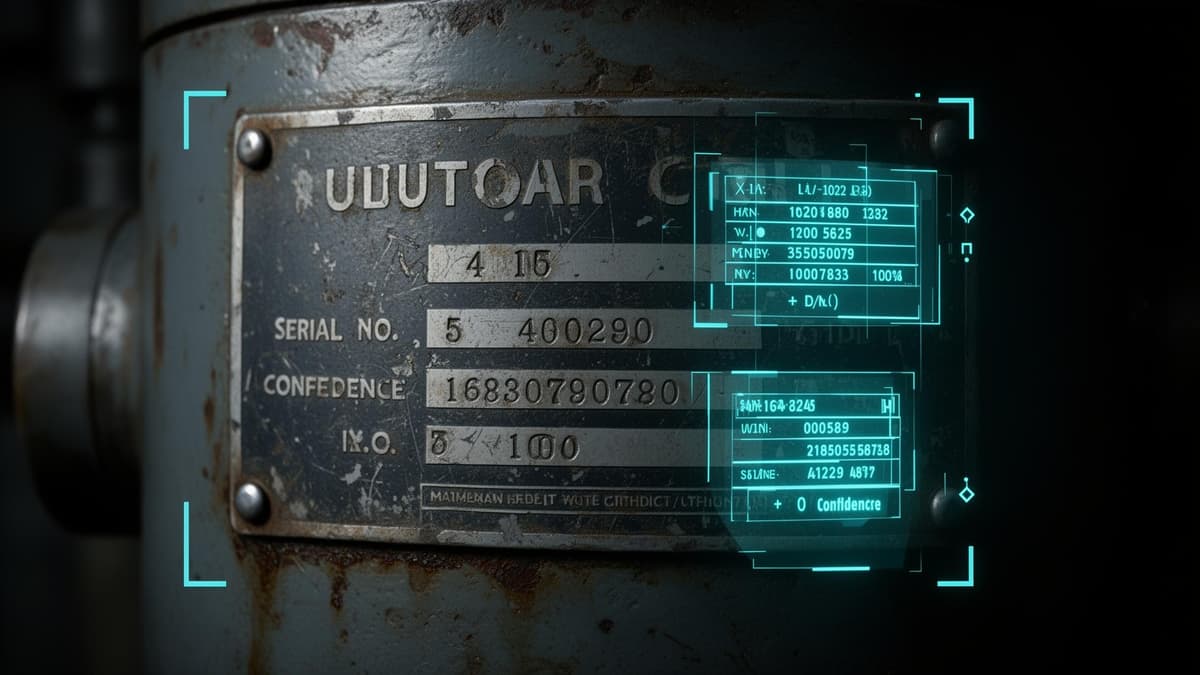 Industrial nameplate scan